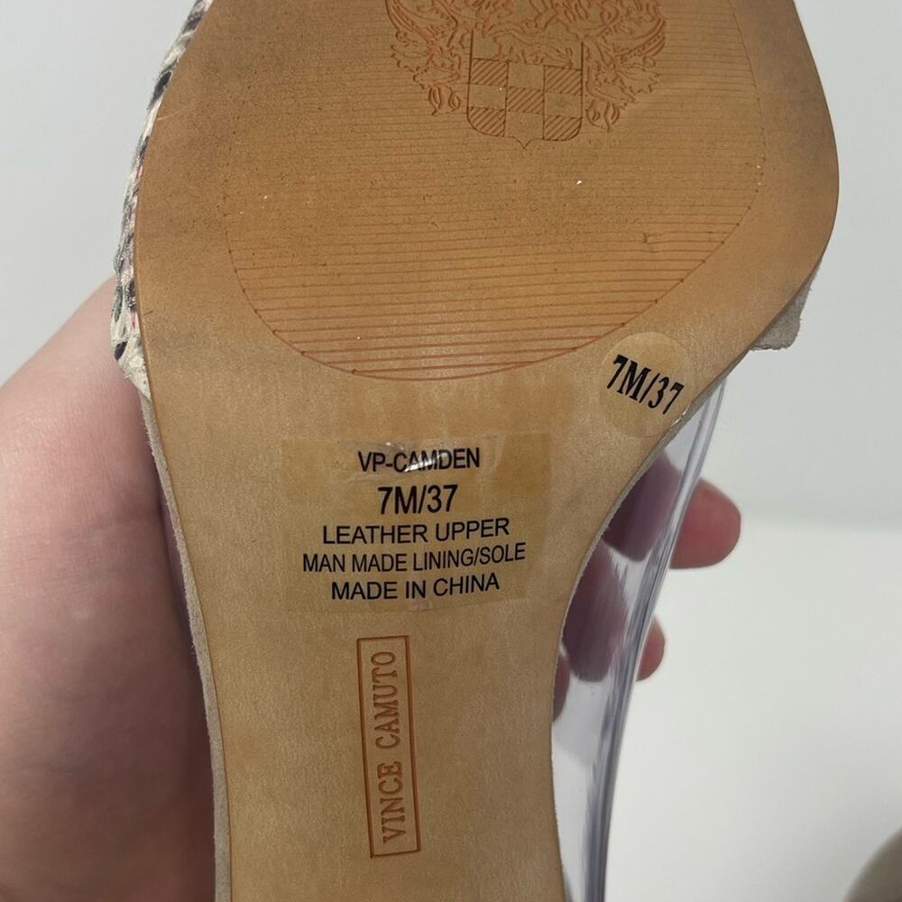 Vince Camuto Nude/Snake Skin Heels Women’s Size 7 Good Condition - Picture 4 of 11